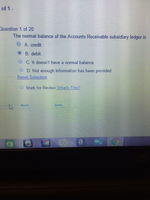 normal balance accounts receivable subsidiary ledger