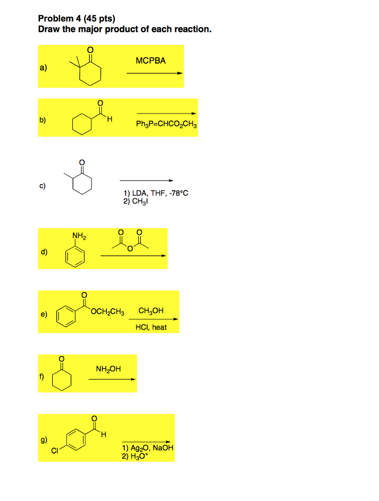 Solved Draw the major product of each reaction. | Chegg.com
