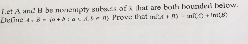 Solved Let A And B Be Nonempty Subsets Of R That Are Both | Chegg.com