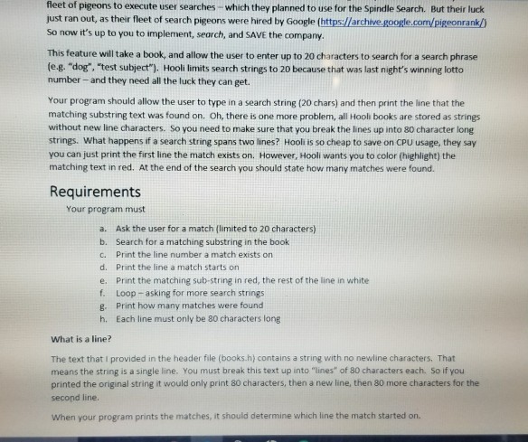 I Need To Search For Any Word The User Inputs Chegg