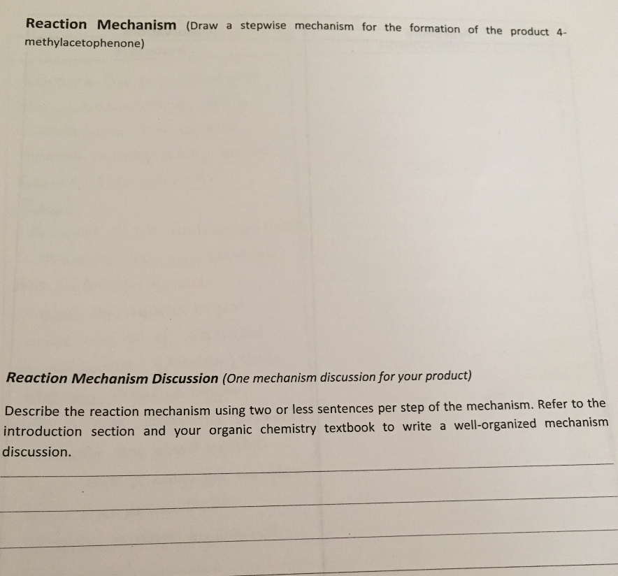 Solved Reaction Mechanism (Draw a stepwise mechanism for the | Chegg.com