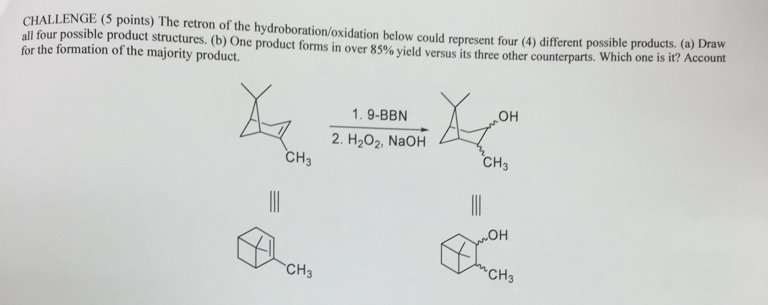 solved-the-retron-of-the-hydroboration-oxidation-below-could-chegg