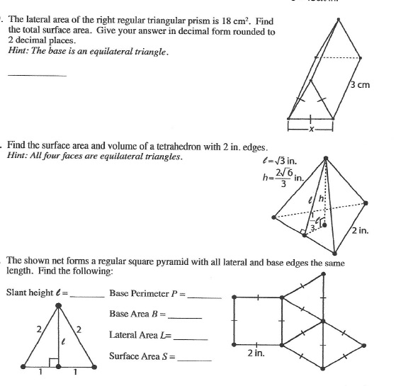 triangular prism lateral surface area formula