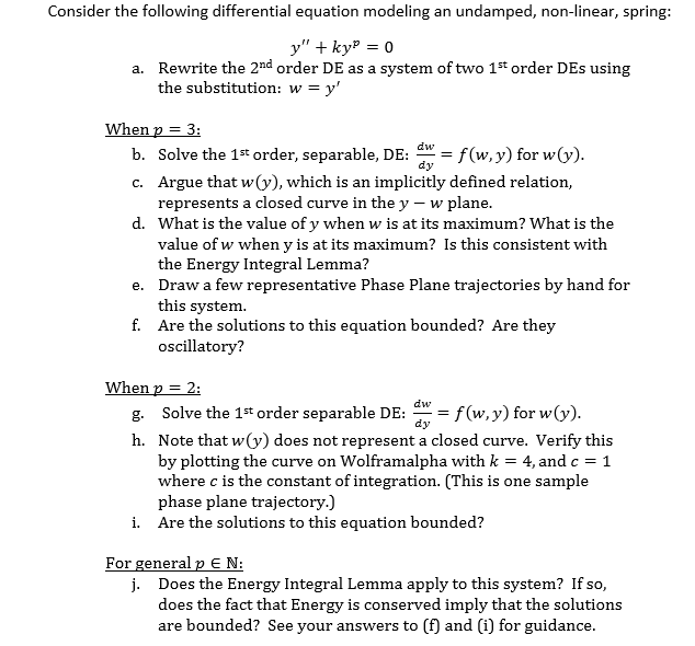 Solved Consider the following differential equation modeling | Chegg.com