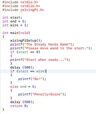 Solved Hi! I'm trying to implement a "Steady Hands" game | Chegg.com