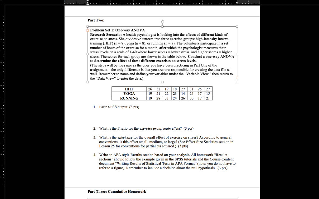 set up one way anova spss 25