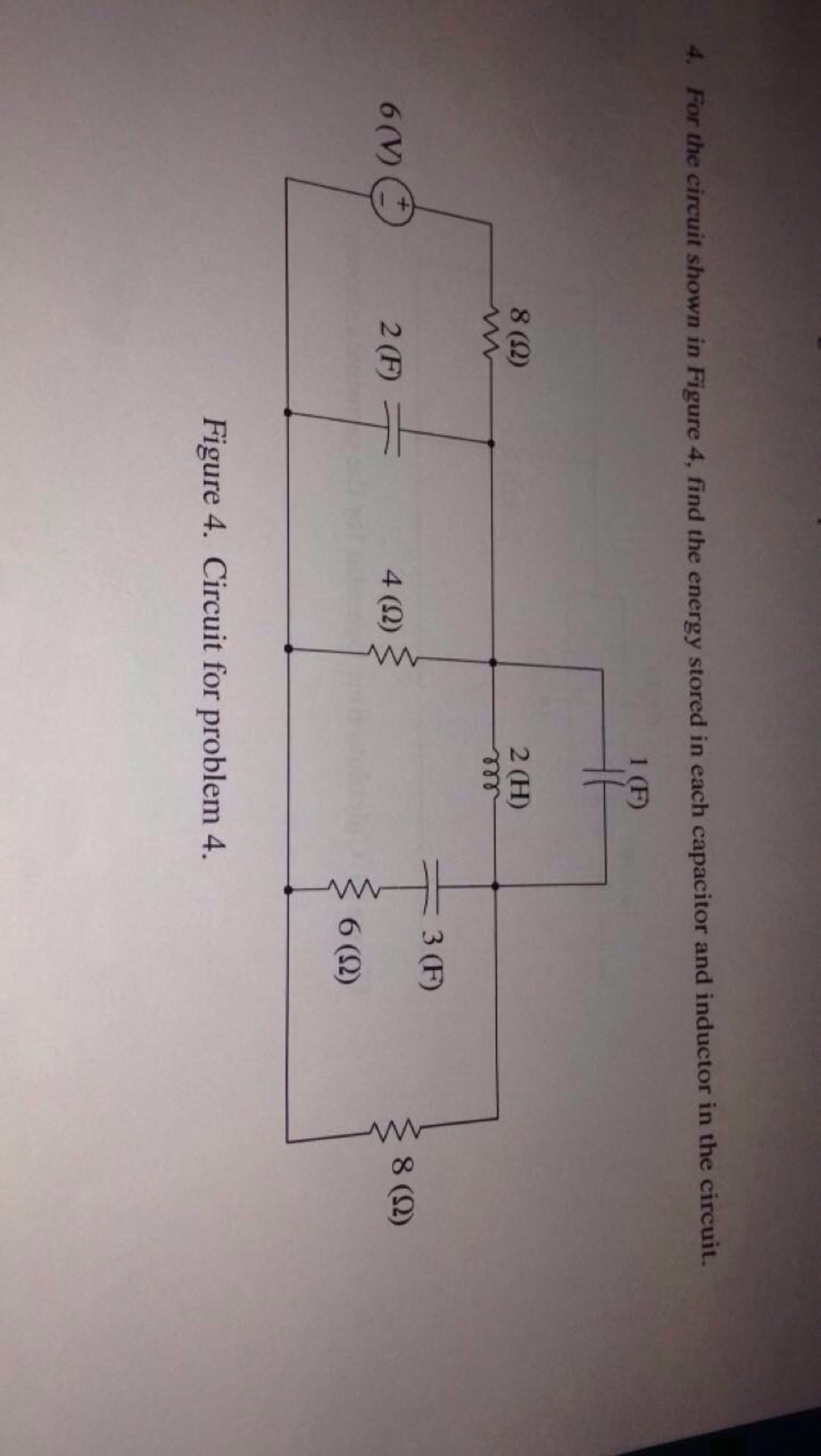 Solved For the circuit shown in Figure 4, find the energy | Chegg.com