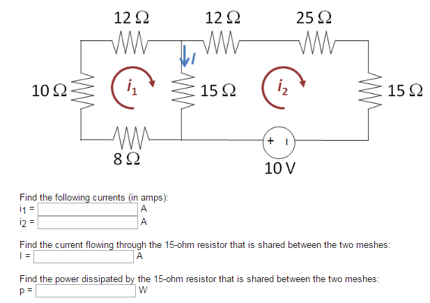 Solved Find The Following Currents (in Amps): I_1 = A | Chegg.com