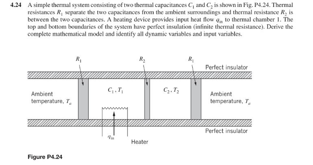 A simple thermal system consisting of two thermal