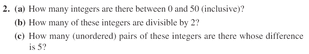 Solved How many integers are there between O and 50 | Chegg.com