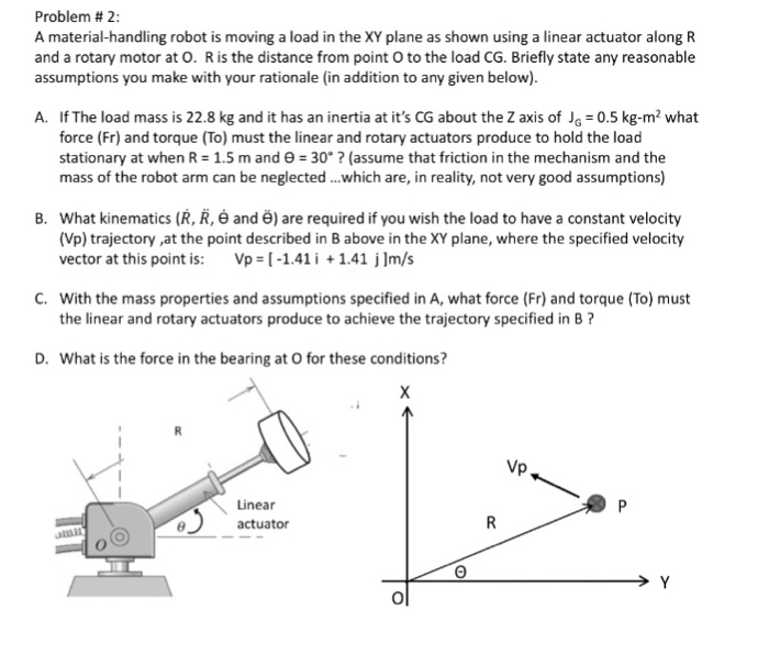 Solved Problem # 2: A material-handling robot is moving a | Chegg.com