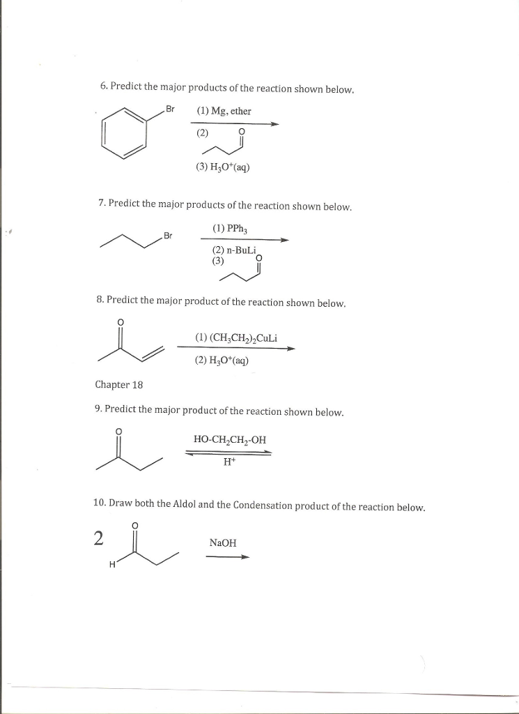 Solved Predict The Major Products Of The Reaction Shown 2876