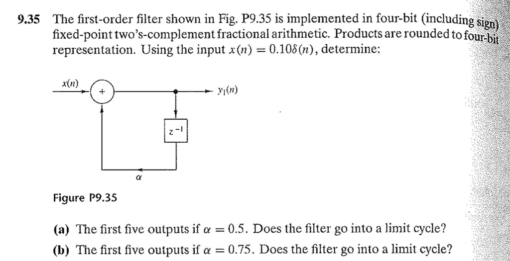 Solved 9.35 The first-order filter shown in Fig. P9.35 is | Chegg.com