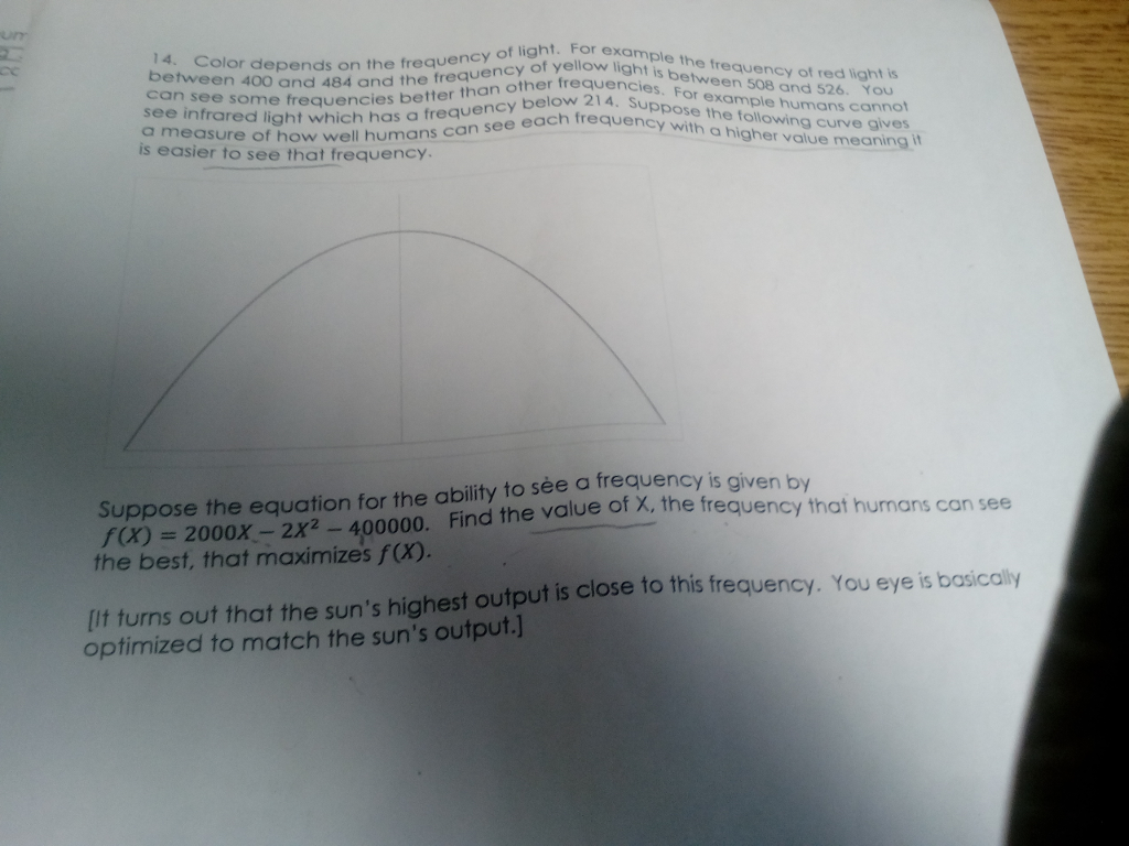 Solved Color depends on the frequency of light. For example | Chegg.com