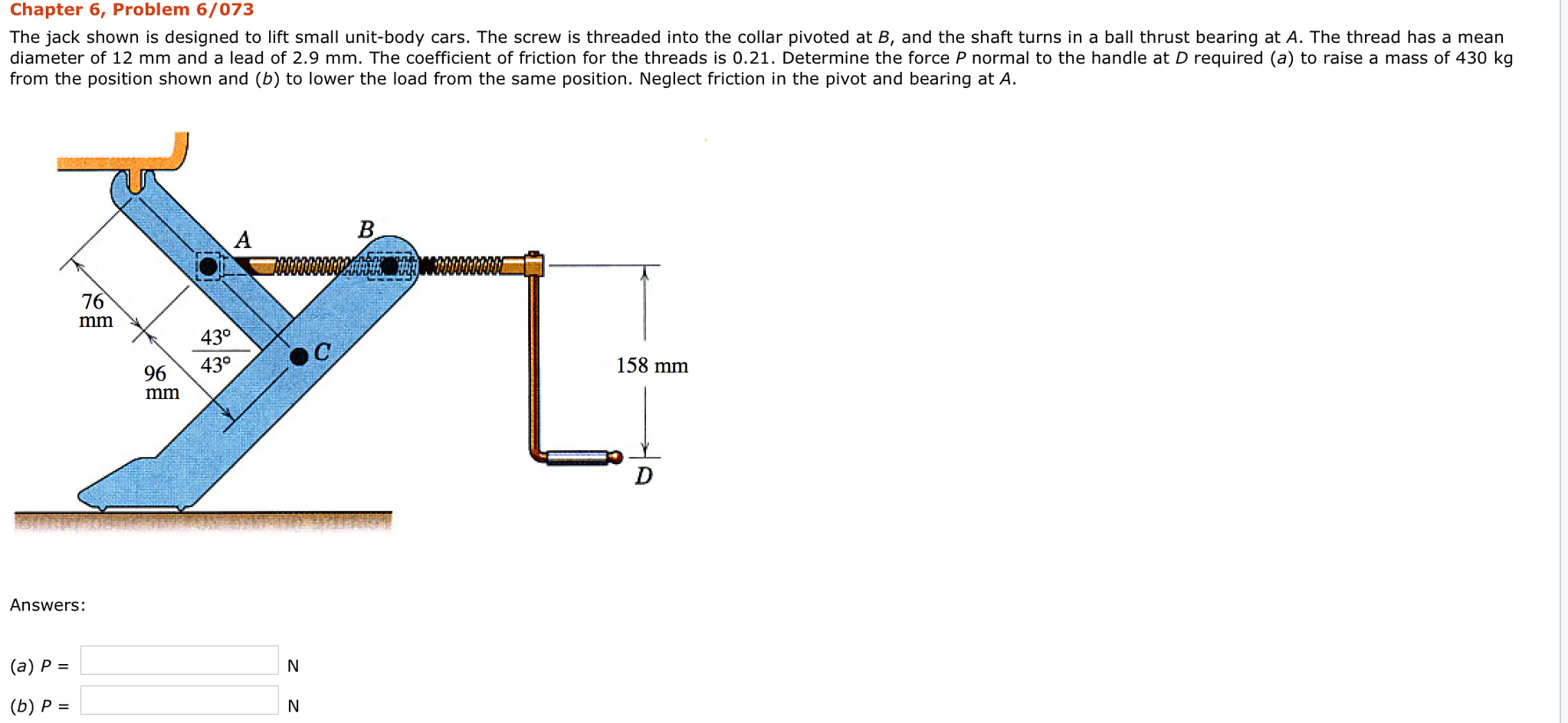 The jack shown is designed to lift small unitbody