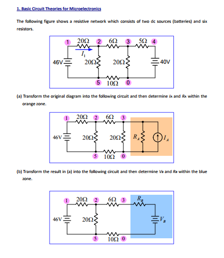 Solved 1. Basic Circuit Theories For Microelectronics The | Chegg.com