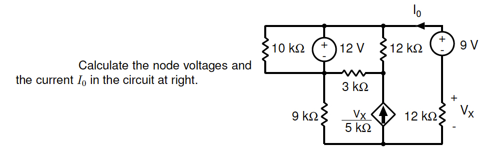 Solved Calculate The Node Voltages And The Current I0 In The 