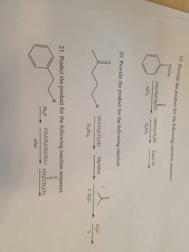 Solved Provide the product for the following reaction | Chegg.com