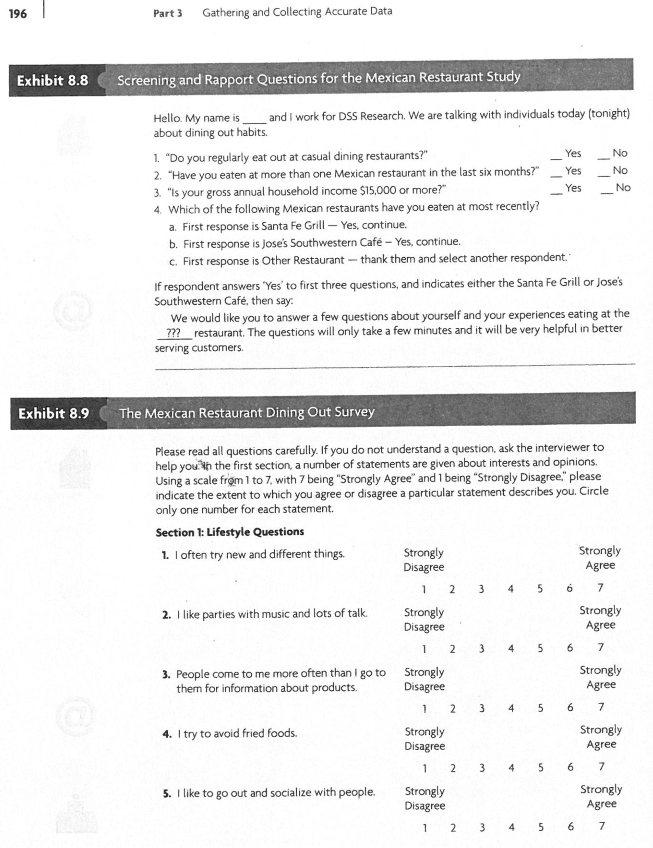 questionnaire about homework