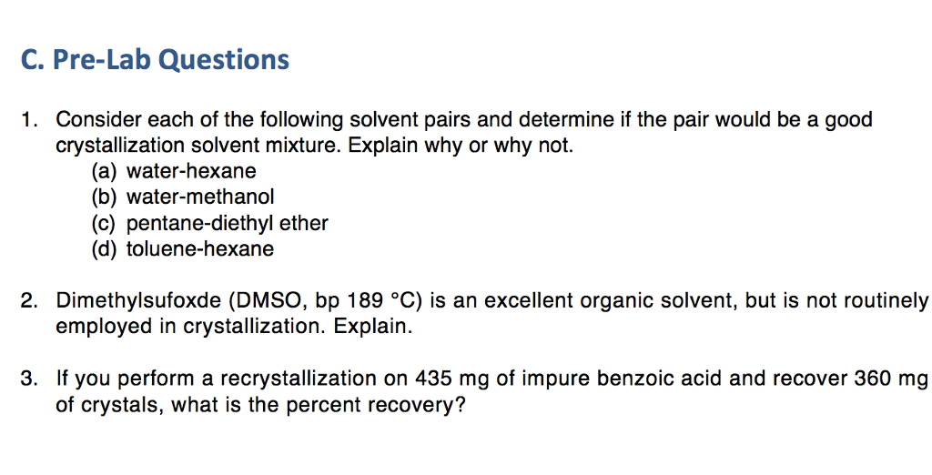 Solved C. PreLab Questions Consider each of the following