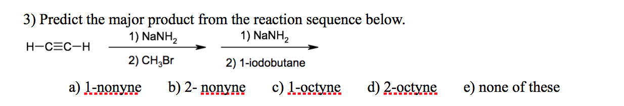 Solved Predict the major product from the reaction sequence | Chegg.com