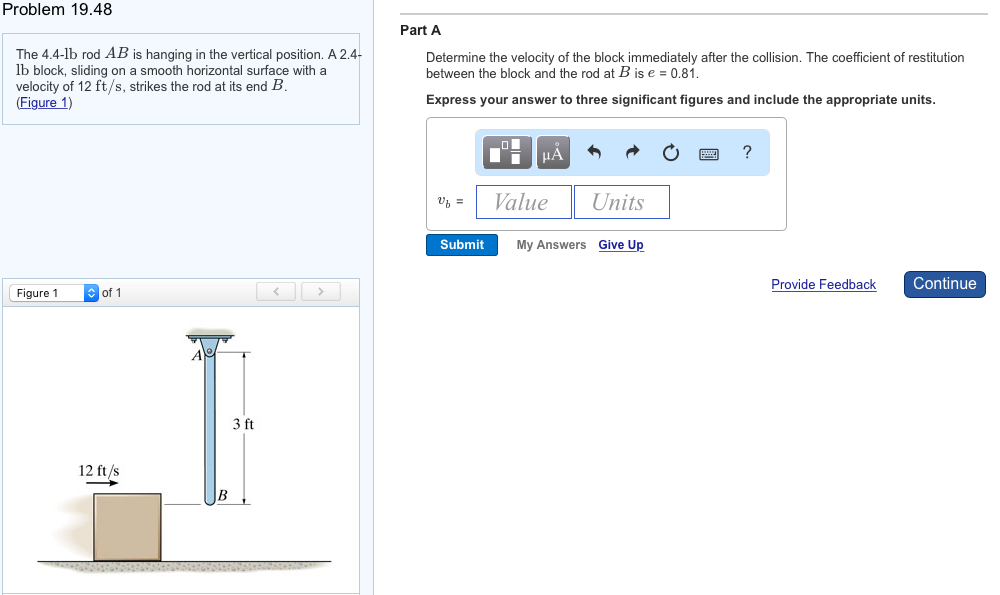 Solved The 4.4-lb Rod AB Is Hanging In The Vertical | Chegg.com