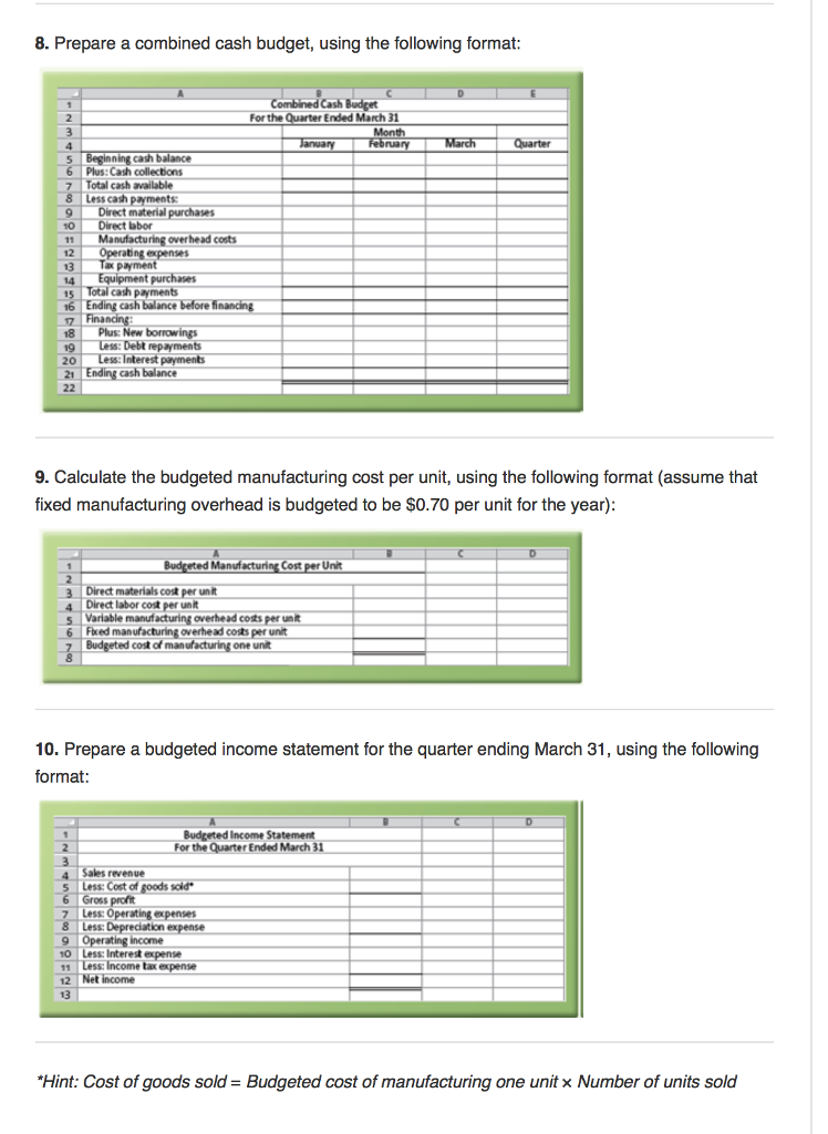 Solved Comprehensive Budgeting Problem Damon Manufacturing 9931