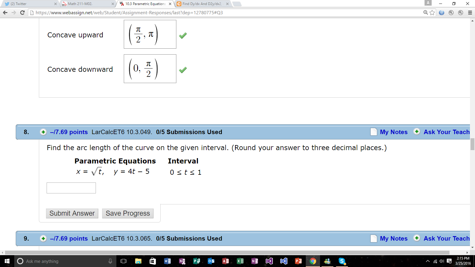 solved-find-the-arc-length-of-the-curve-on-the-given-inte-chegg