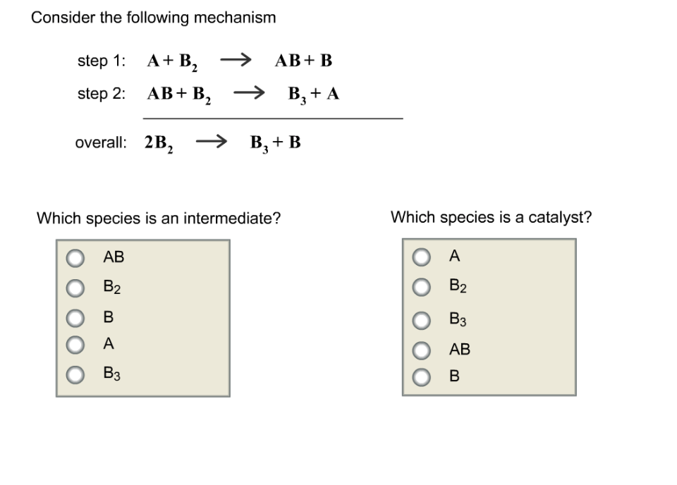 Solved Consider The Following Mechanism Step 1: A + B_2 | Chegg.com