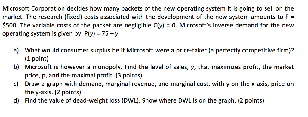 Solved Microsoft Corporation Decides How Many Packets Of The | Chegg.com