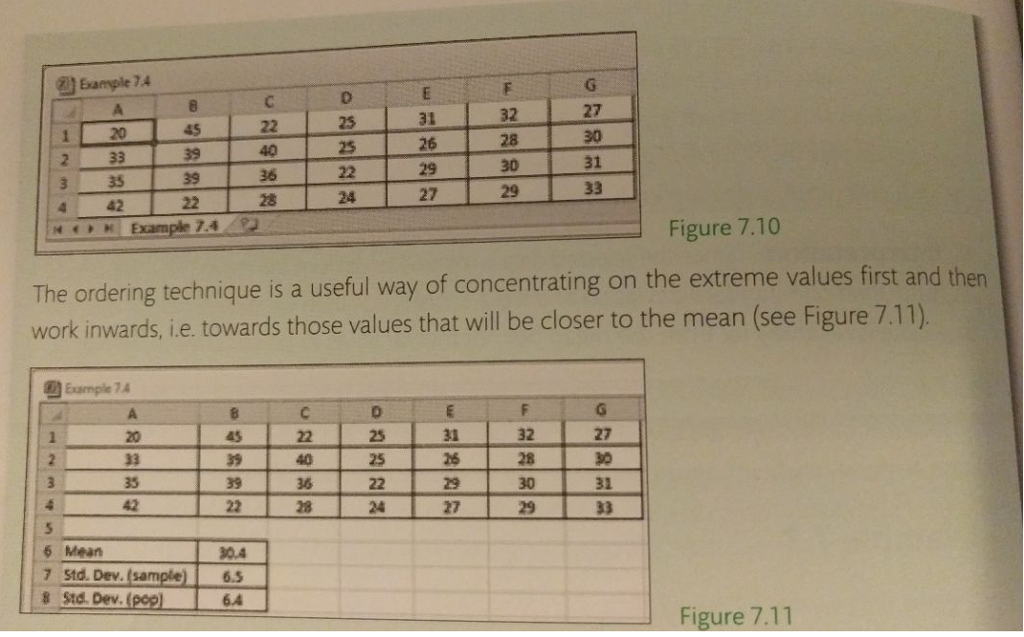 ANSWER QUESTIONS 7.1 and 7.3 USING EXCEL AND EXCEL | Chegg.com