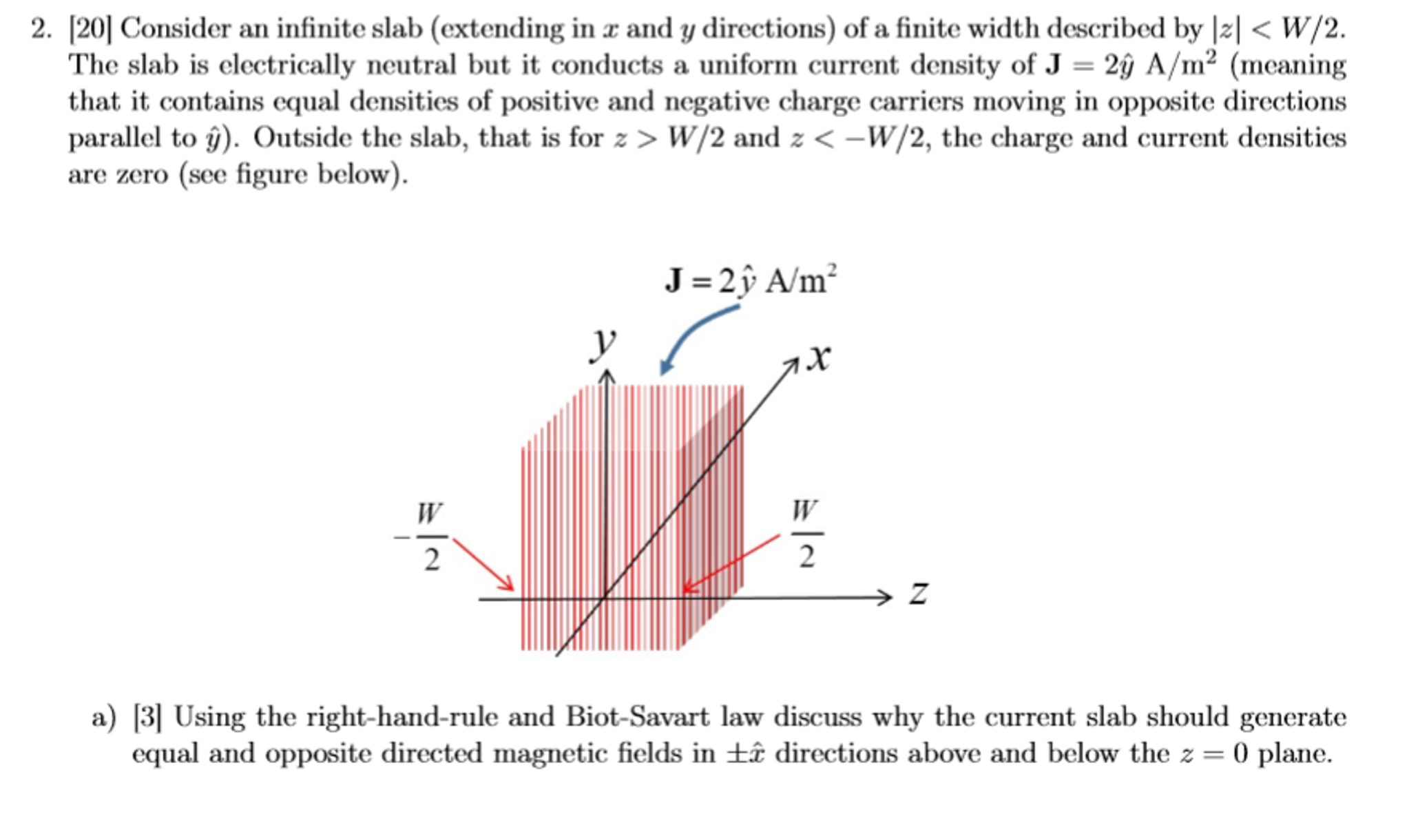 2. 120 Consider An Infinite Slab (extending In A And | Chegg.com