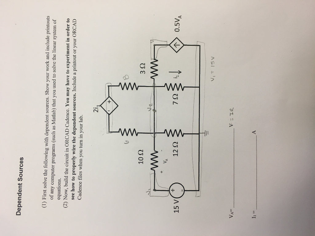 Solved First Solve The Following With Dependent Sources. | Chegg.com