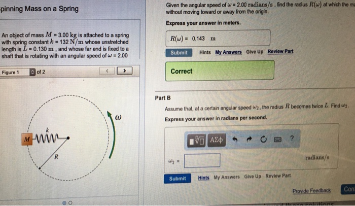 Solved An object of mass M = 3 00 kg is attached to a spring | Chegg.com