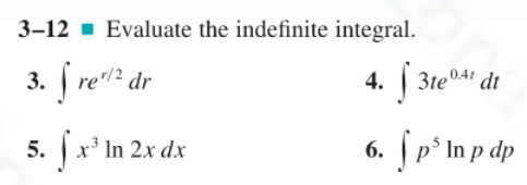 Integral Rdr Solved Evaluate the indefinite integral. integral re^r/2 dr | Chegg.com
