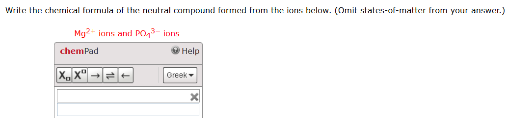 Solved Write The Chemical Formula Of The Neutral Compound