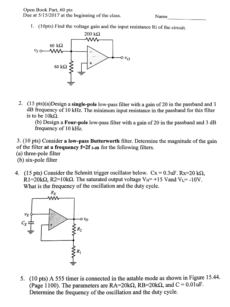 Solved Find the voltage gain and the input resistance Ri of | Chegg.com