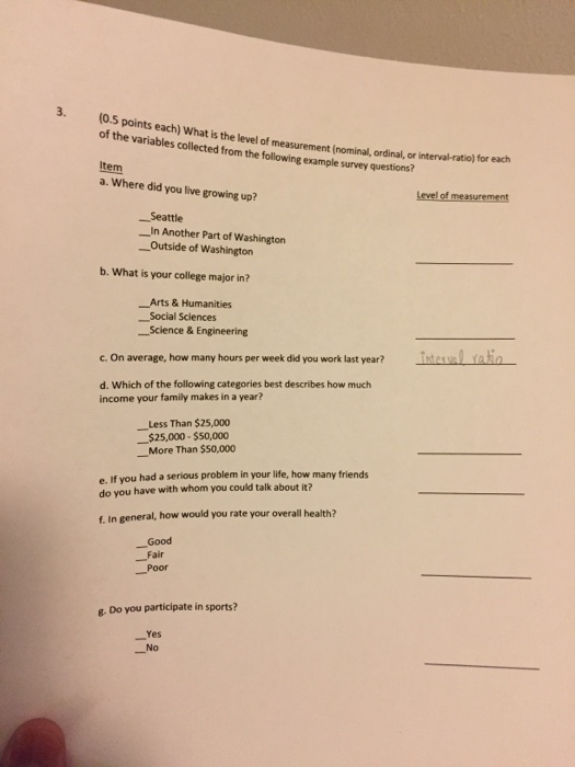 solved-what-is-the-level-of-measurement-nominal-ordinal-chegg