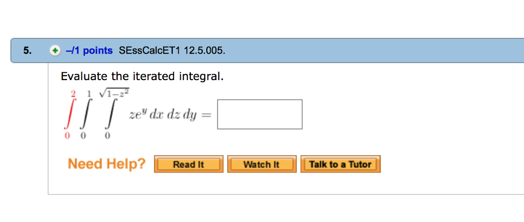 Solved Evaluate The Iterated Integral Integral 2 0