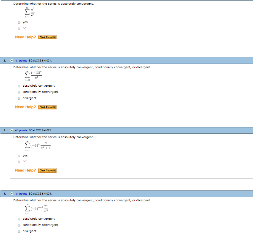 Solved Determine Whether The Series Is Absolutely Chegg Solved Determine Whether The Series Is Absolutely Chegg