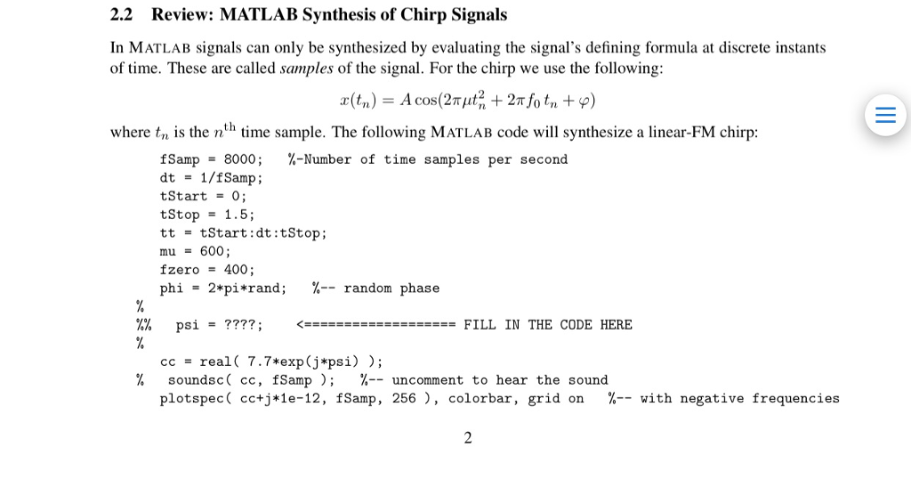 MATLAB. PLEASE ANSWER ALL PARTS FOR 3.1. FOR PART A | Chegg.com