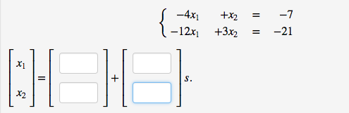 7 x 2 )= 4 x 1 )- 21