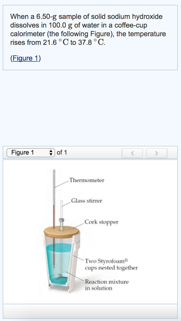 Solved When a 6.50g sample of solid sodium hydroxide