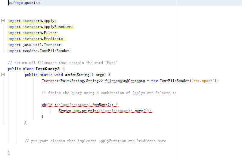 Java homework, please help! (Query processor using | Chegg.com
