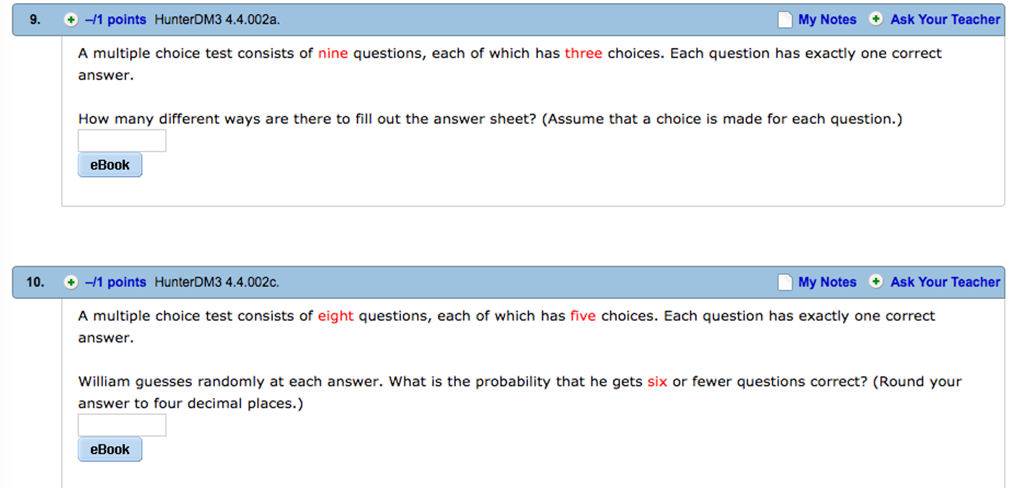 solved-a-multiple-choice-test-consists-of-nine-questions-chegg