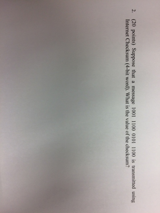 Solved Suppose that a message 1001 1100 0101 1100 is | Chegg.com