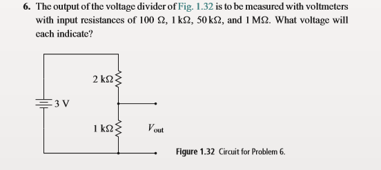 Solved The output of the voltage divider in the figure below | Chegg.com