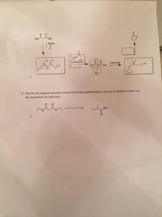 Solved Provide The Reagents Necessary For The Following | Chegg.com