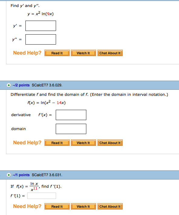 Solved Find Y And Y Y X 2 In 9x Differentiate F And