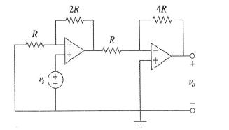 Solved In the op amp circuit shown, determine the voltage | Chegg.com